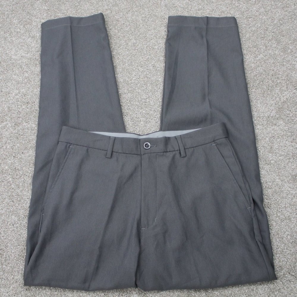 Attack Life by Greg Norman Pants Men's 30 x 30 Gray Flat Front Straight Leg Golf